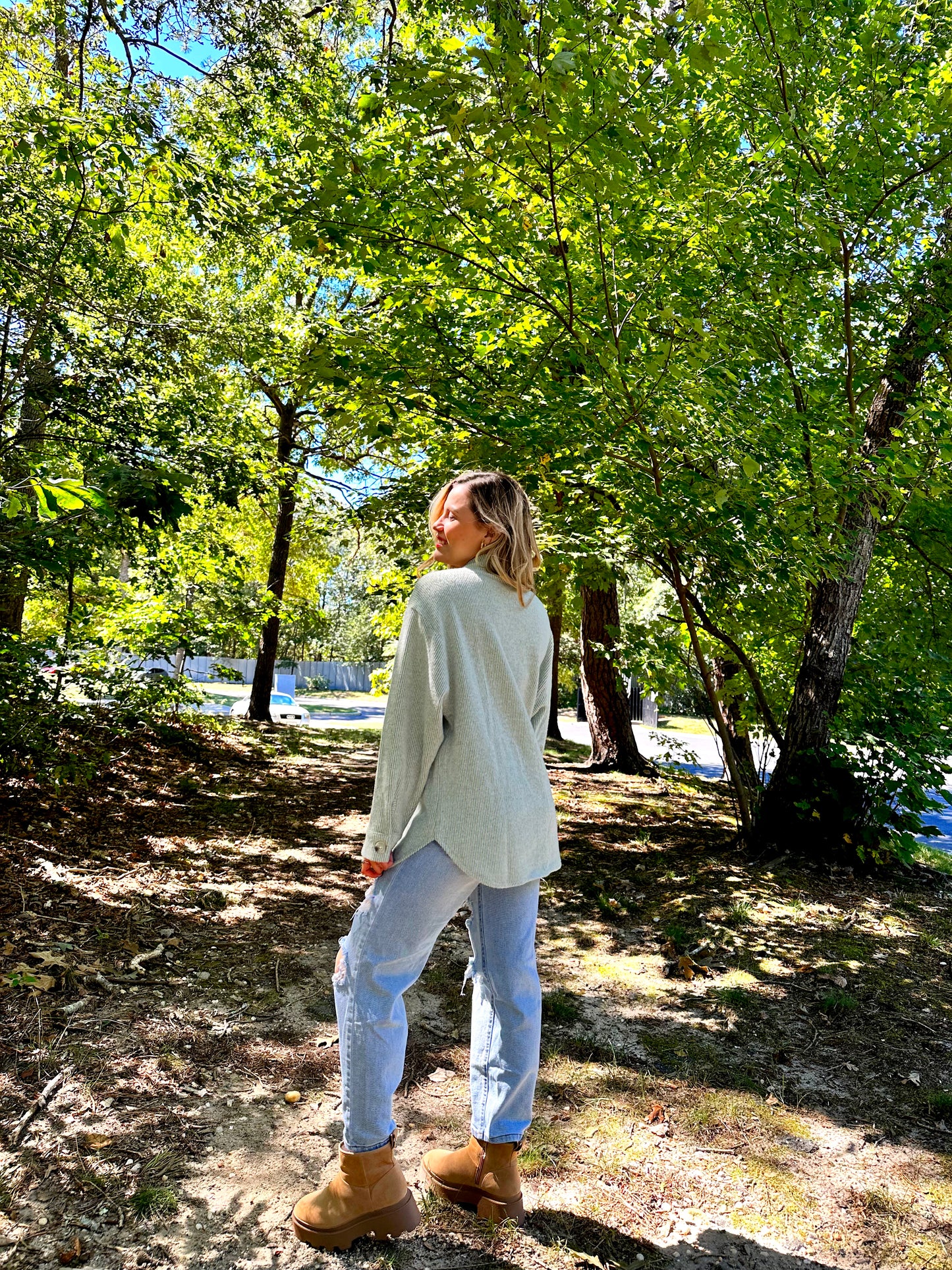 A long-sleeved jacket