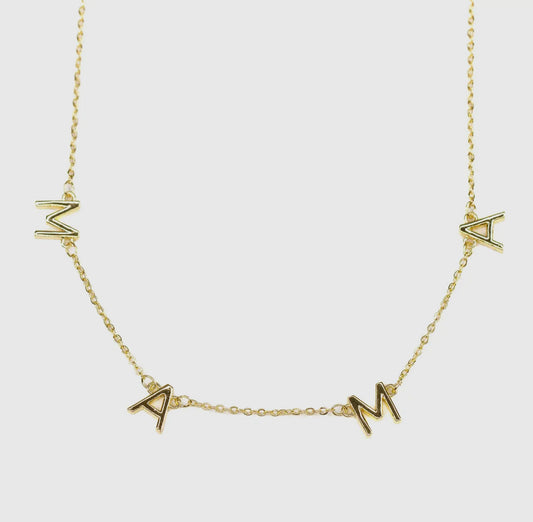 Mama necklace gold