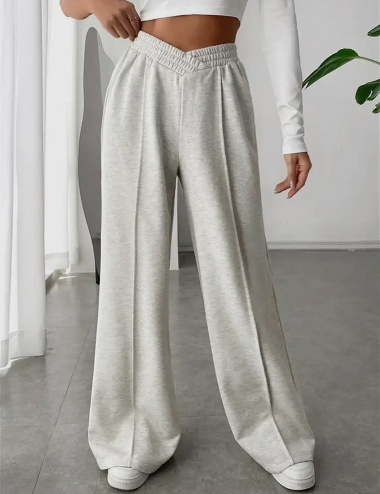 Wide stright leg sweat pants