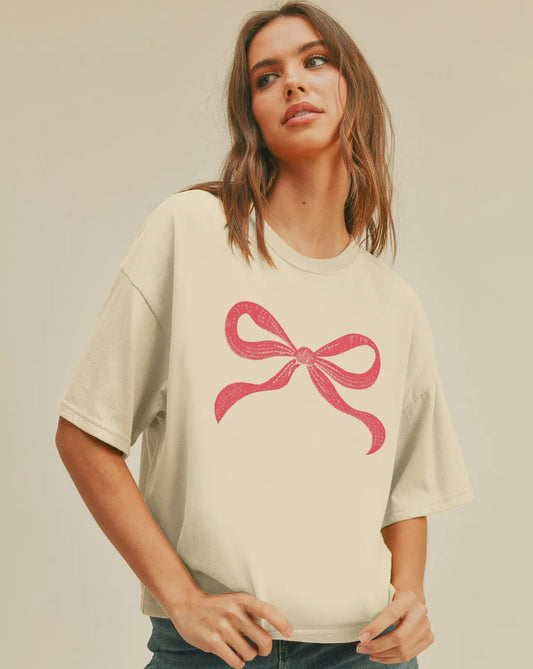 Bow graphic tee